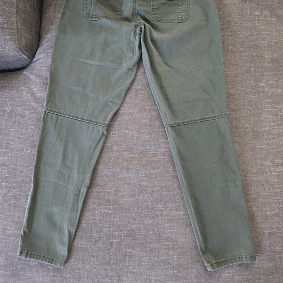 Unionbay Olive Green Utility Skinny Pants Size 9 | Cargo Pockets + Zippers - Picture 4 of 4